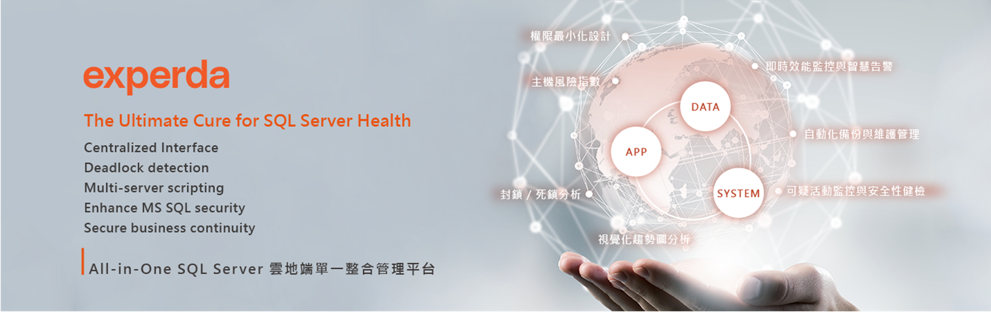 Experda | All-in-One SQL Server 雲地端單一整合管理平台